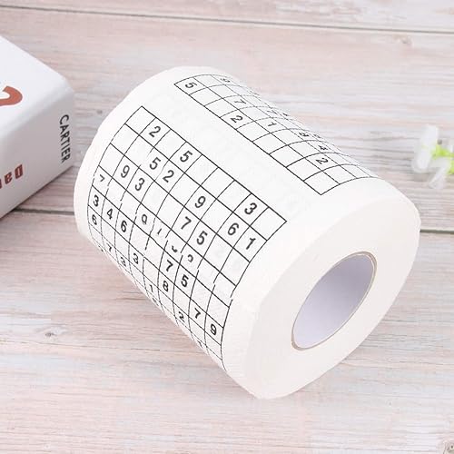Miniatura 5 de Impreso divertido papel Sudoku papel higiénico baño tejido
