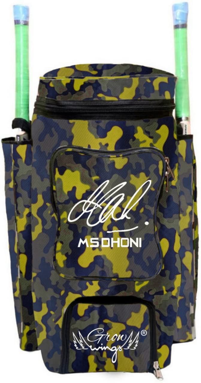 Grow wings Msd Cricket Kit Bag with Heavy Material Fabric Nylon Material(Yellow) (B0CS6RNR68) Amazon Price History, Amazon Price Tracker
