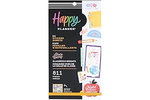 Happy Planner Teacher Accessories: Classroom Brights Sticker Pack