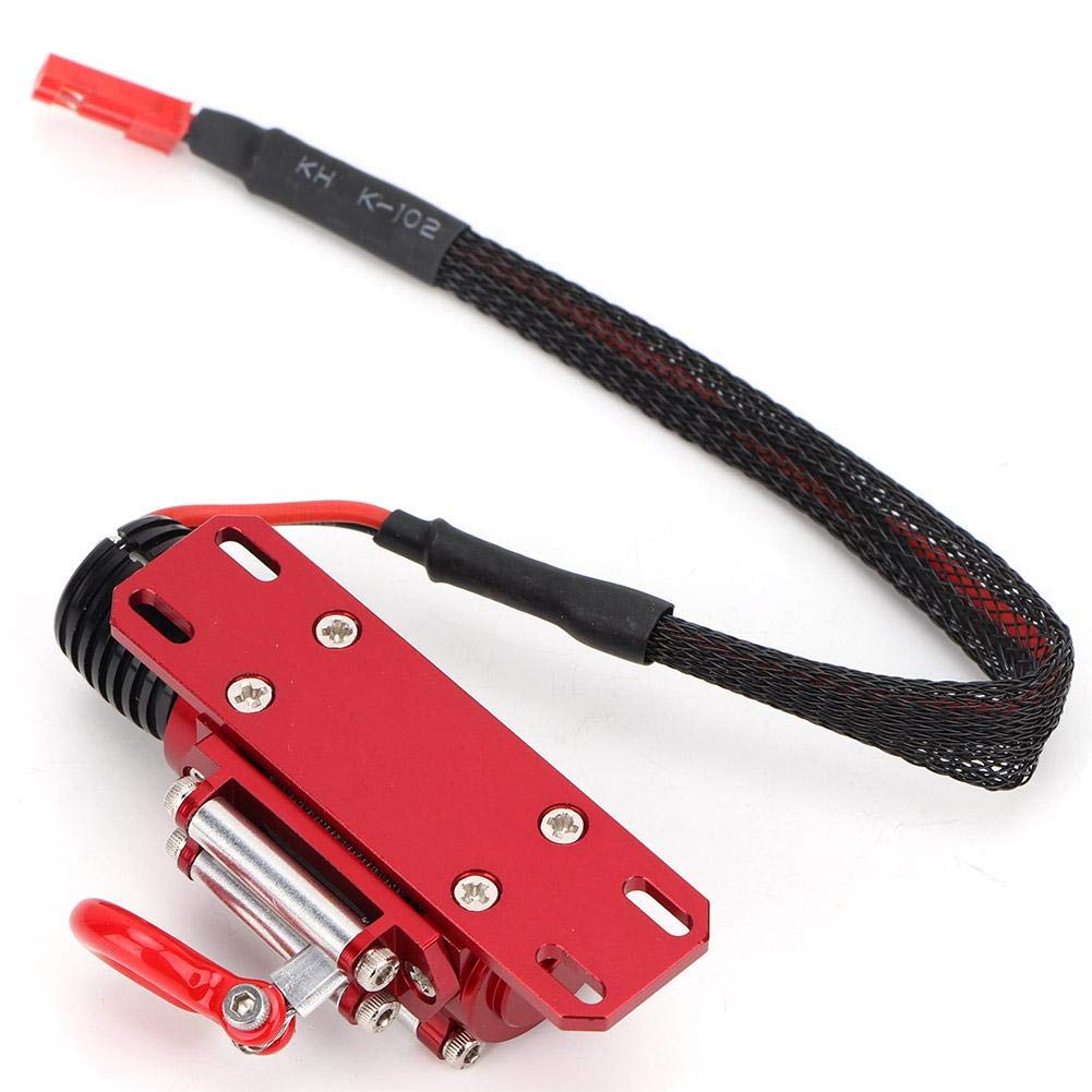 Dilwe Electric Winch, Electric Alloy Winch Fit for D90 SCX10 1:10 Simulation RC Car Accessory