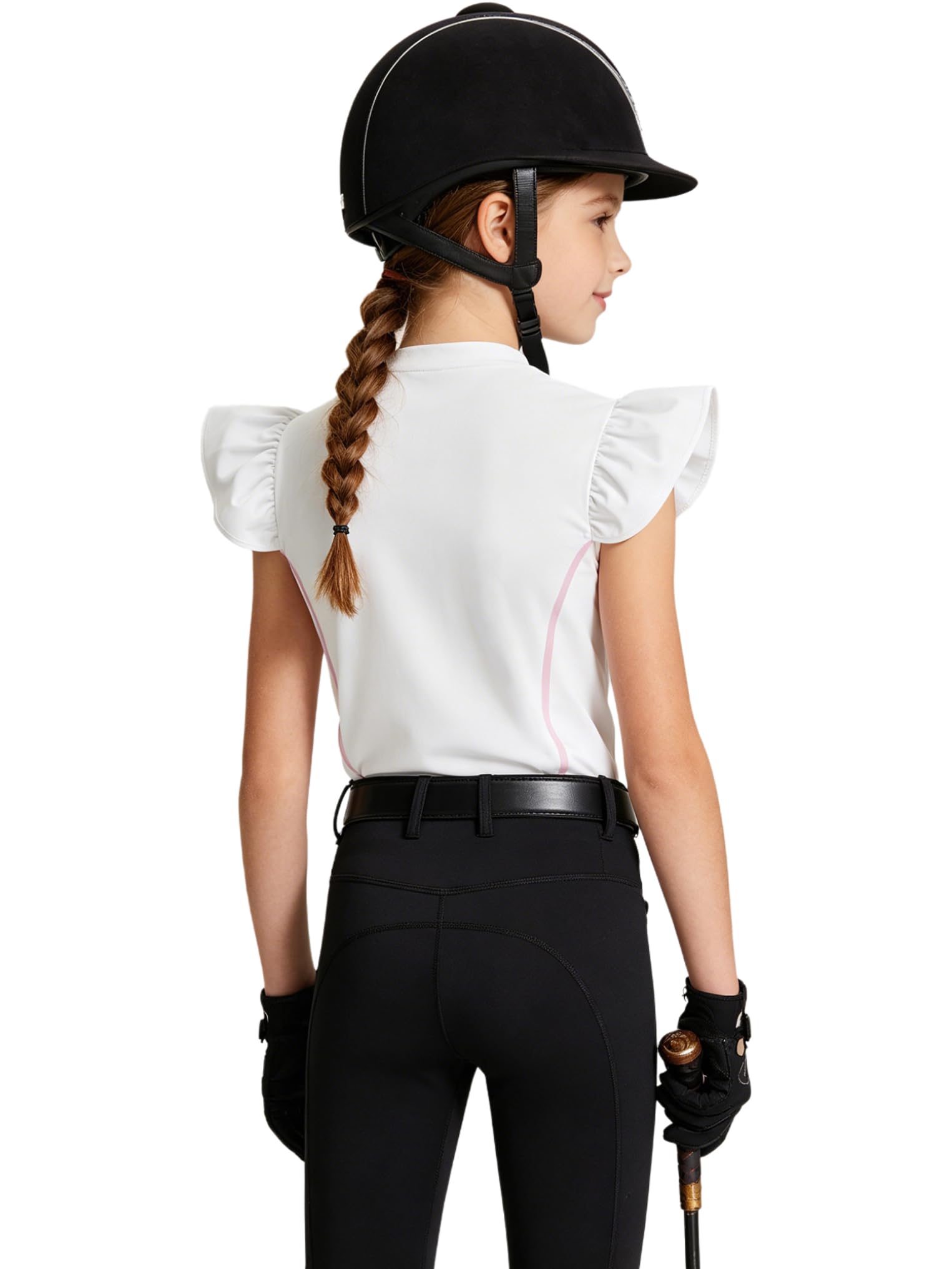 Kaerm Tshirt Bambina Camicetta Cavalcare Bambini Maglia Equitazione Atletica Maglietta Pancia di Fuori Maglietta Ballerina Campeggio
