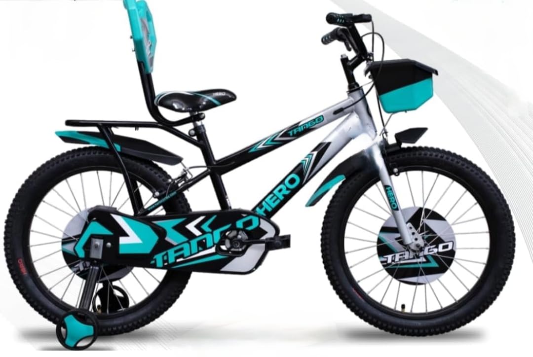 Hero Boomer Kids Cycle in 16t Wheel Size with Fat TYRE for Age Group 5-8 Years (Blue Orange)-image-8