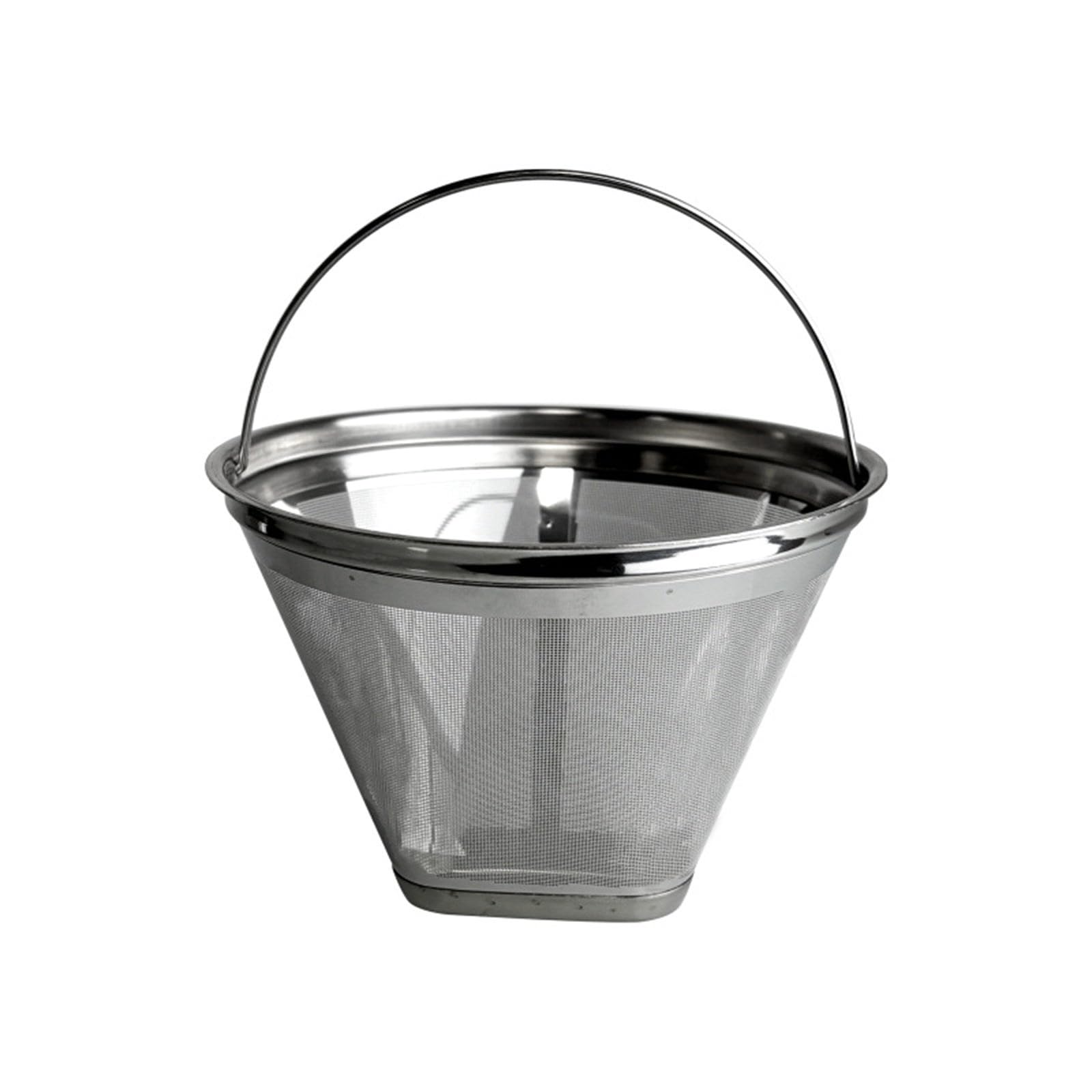 Tsophreniq Stainless Steels Coffee Filter Fine Net Cone Shape Strainer Easy Cleaning Compatibles with Various Brewing Accessories Rustproof Coffee Filter