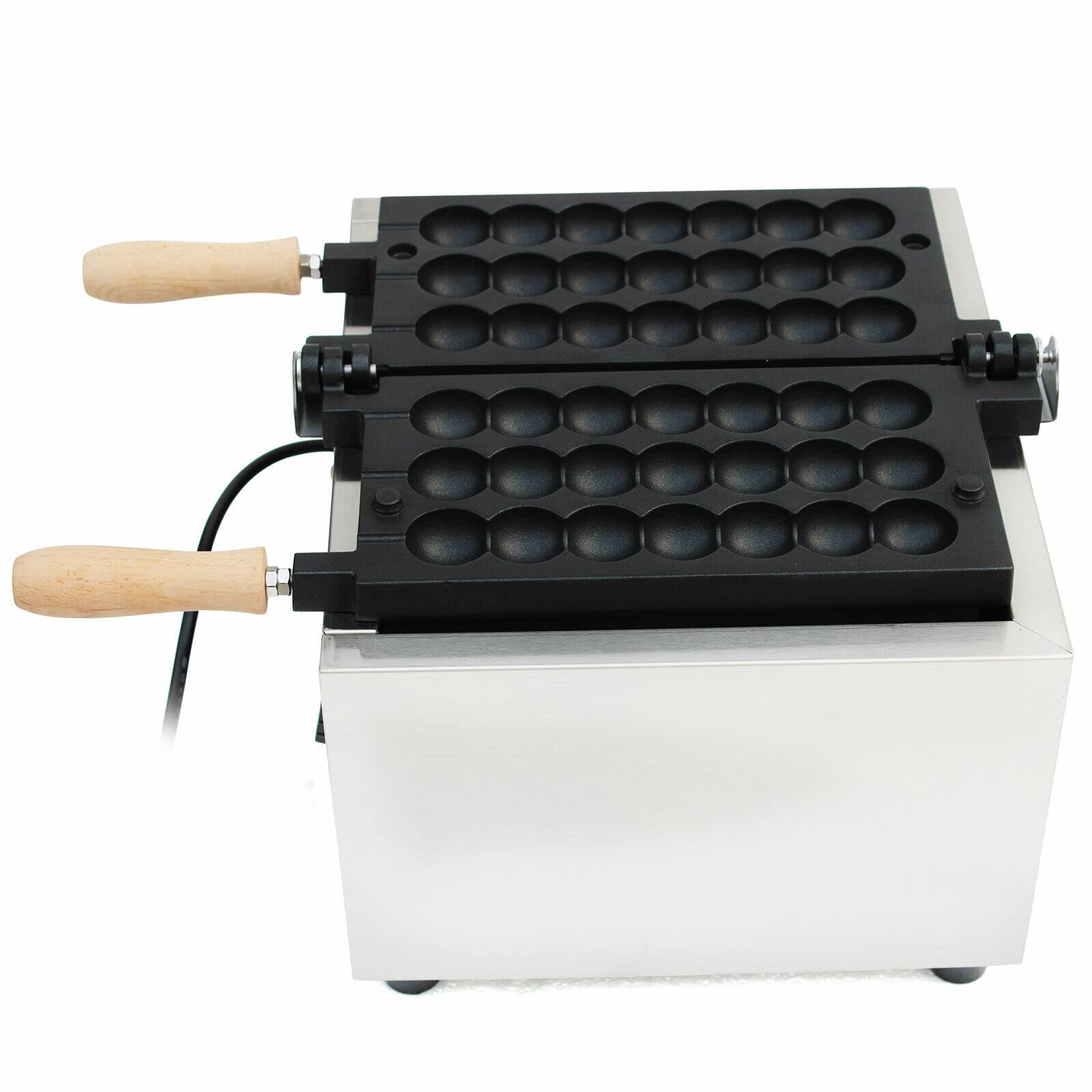 Gofrera comercial de acero inoxidable gofrera antiadherente regulador de temperatura 1500 W eléctrico para gofres de burbujas para panaderías restaurantes quioscos cantinas