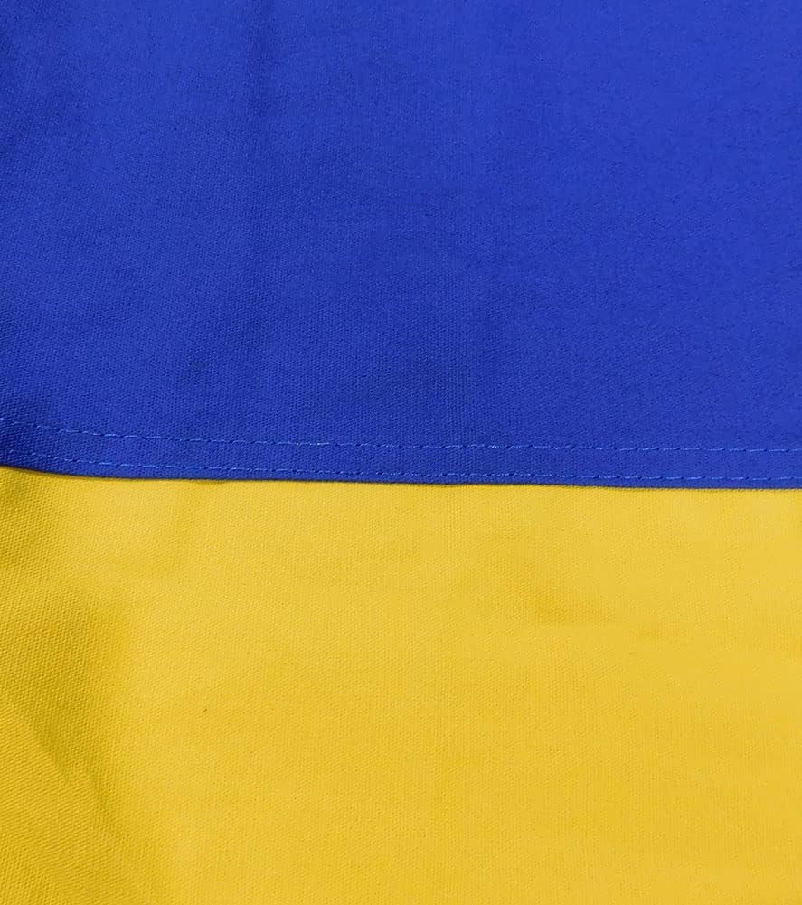 Ukraine Ukrainian Plain 3x5 3'x5' Premium Quality Heavy Duty 100% Cotton Flag Banner 2 Grommets With Clips