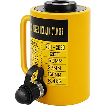 20T Hydraulic Cylinder Single Acting 60 mm Stroke Hollow Cylinder Hydraulic Plate Lever Cylinder for Release Bearing Suitable for Construction Sites and Bridges