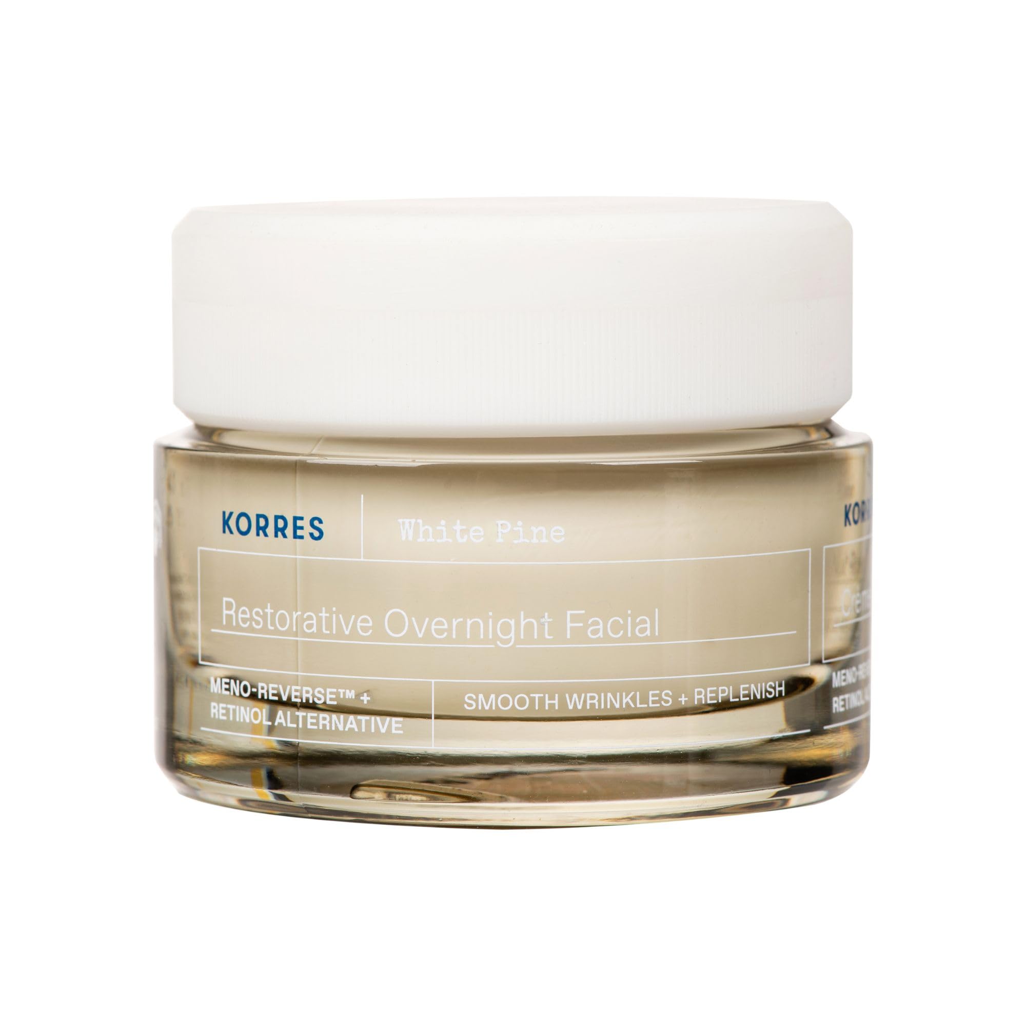 KORRES WHITE PINE Meno Reverse Regenerierende Nachtcreme für reife Haut nach den Wechseljahren, dermatologisch getestet, vegan, 40 ml