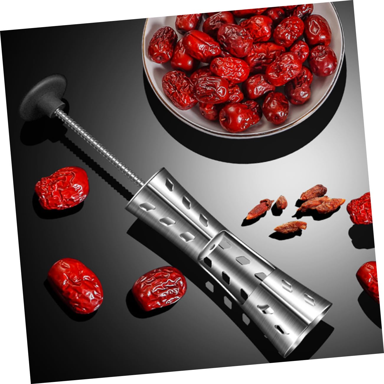 MOLUCKFU Cherry Pitter Tool Fruit Core Remover Easy Use for Quick Cherry and Jujube Pit Removal Convenient Kitchen Gadget for Home and Picnic Use