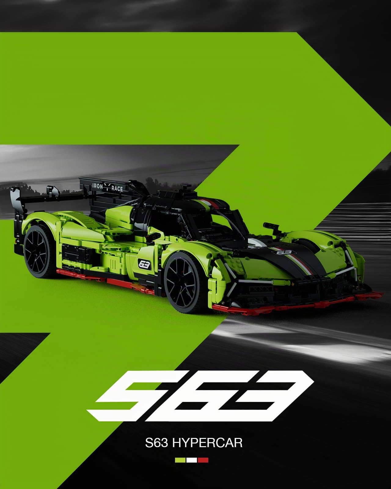 Nifeliz S63 Hypercar Modellino di Auto da Corsa per Adulti da Costruire, Auto Kit da Collezione Scala 1:8, Regalo per Uomo, Donna, Lui o Lei (3699 pezzi, NF10283)