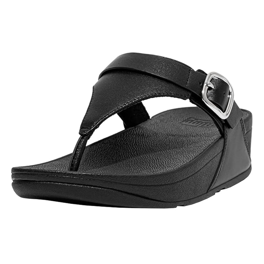 FitFlop ES8090-080 LULU Adjustable Leather Toe-Post Sandals