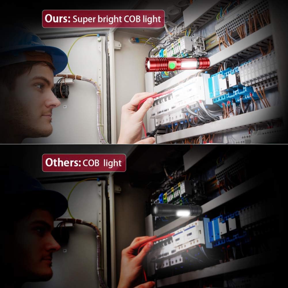 Torce ricaricabili, torcia a led (confezione da 2)