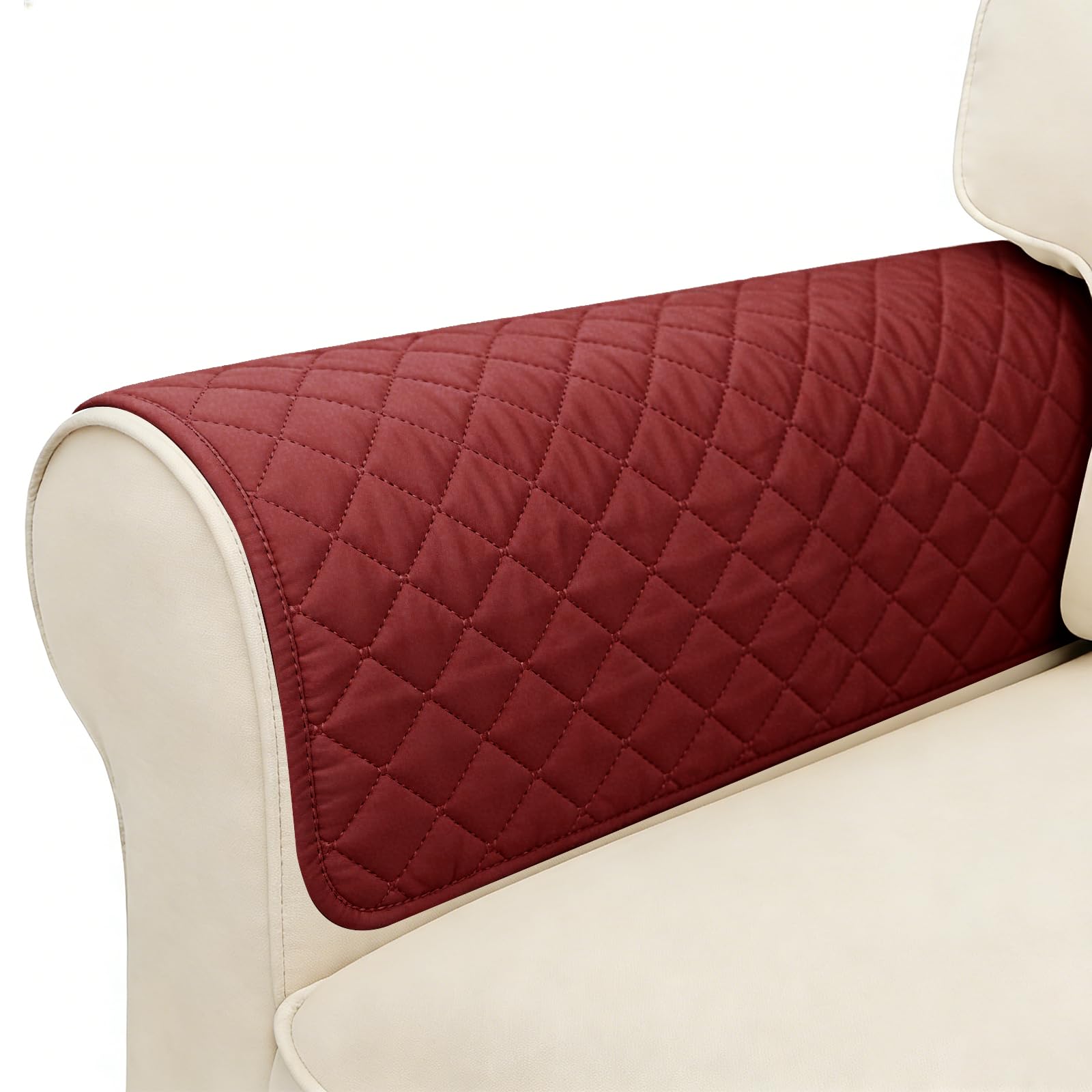sourcing map Couch Arm Covers, 24" x 20" Armrest Cover for Sofa Red