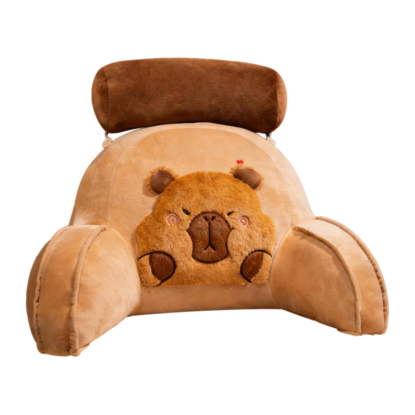 Coussin de lecture doux capybara avec dossier ergonomique pour lit