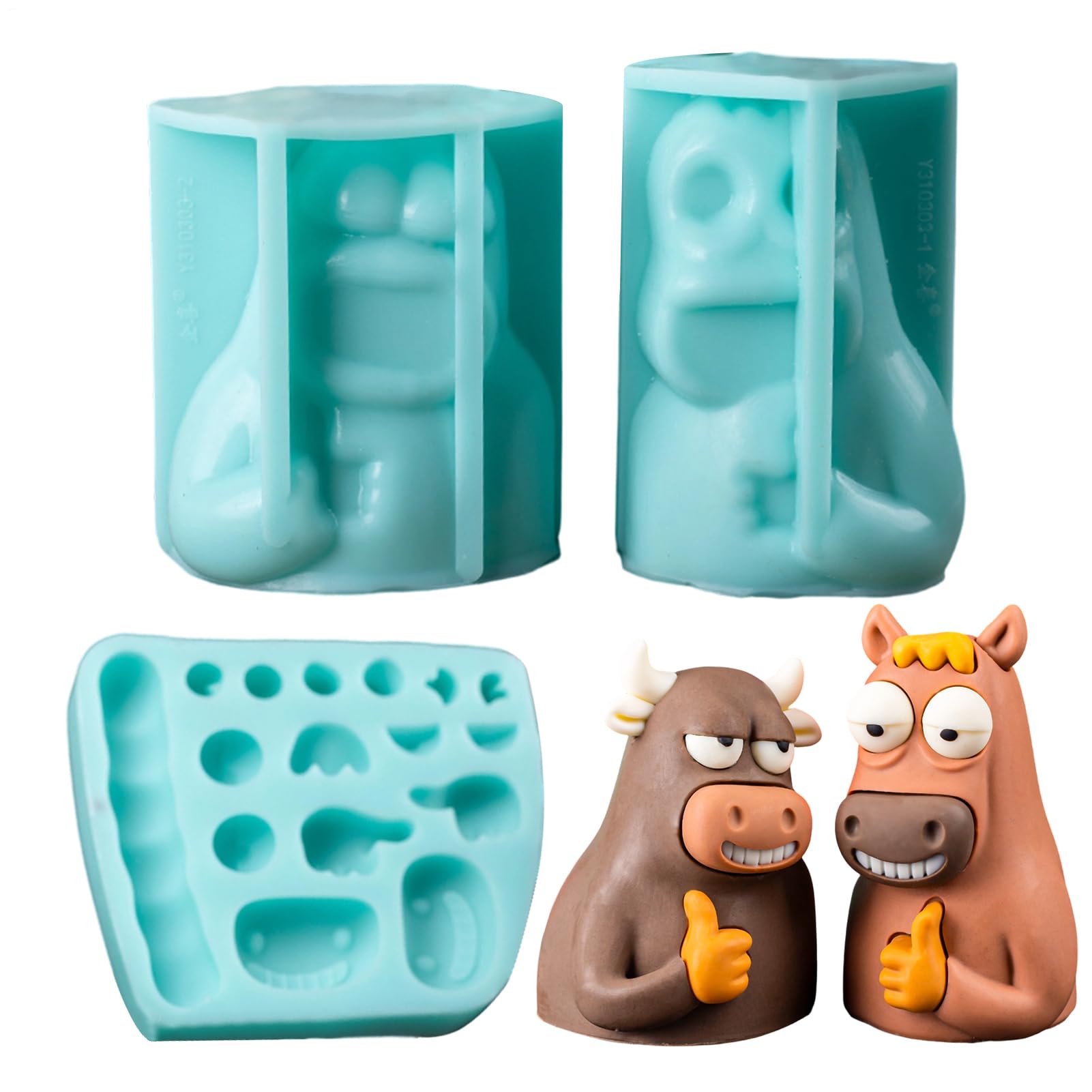 Moldes de Silicona para Chocolate Apto para Microondas, Suministros de | Resistentes al Calor Divertidos Moldes para Fondant para Tartas Galletas Fondant Gelatina Jabón Manualidades