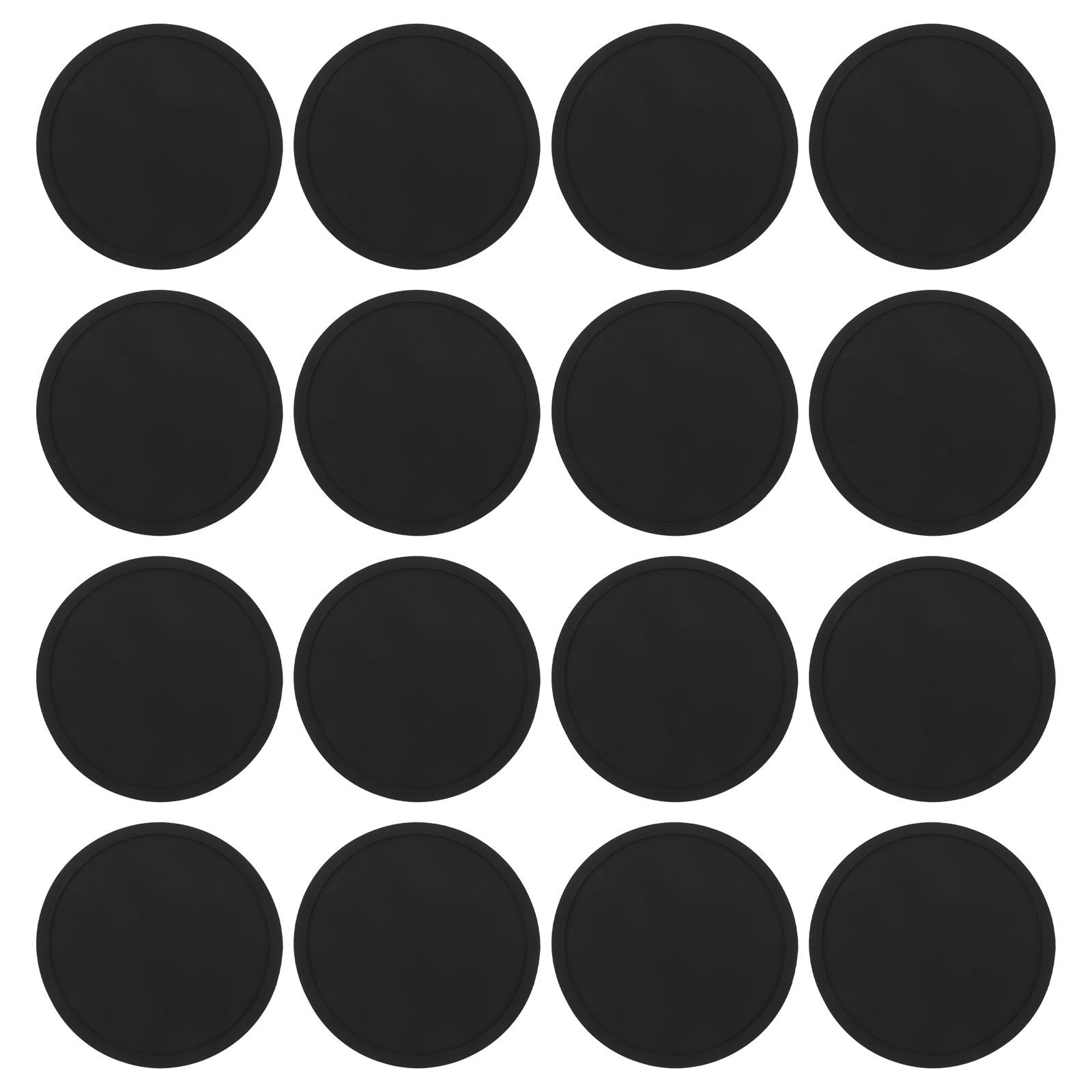 Sous-verres silicone noir antiderapants avec rebord pour verre biere et table