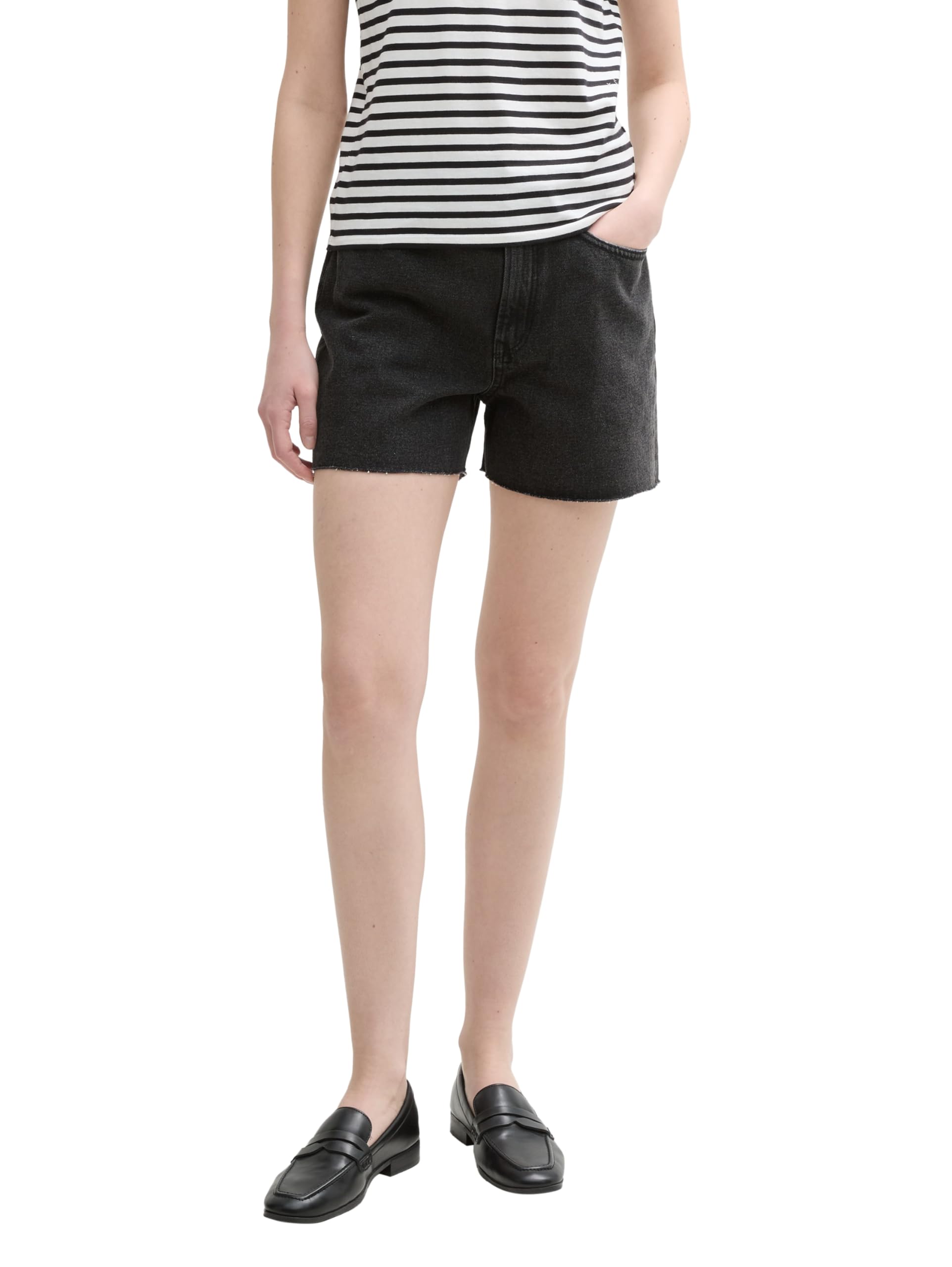 TOM TAILOR Denim Damen Mom Fit Jeans Shorts