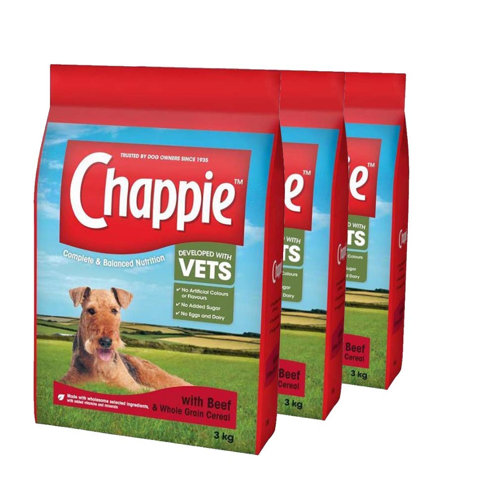 Chappi e Dog Complete Dry with Beef and Whole Grains 3kg