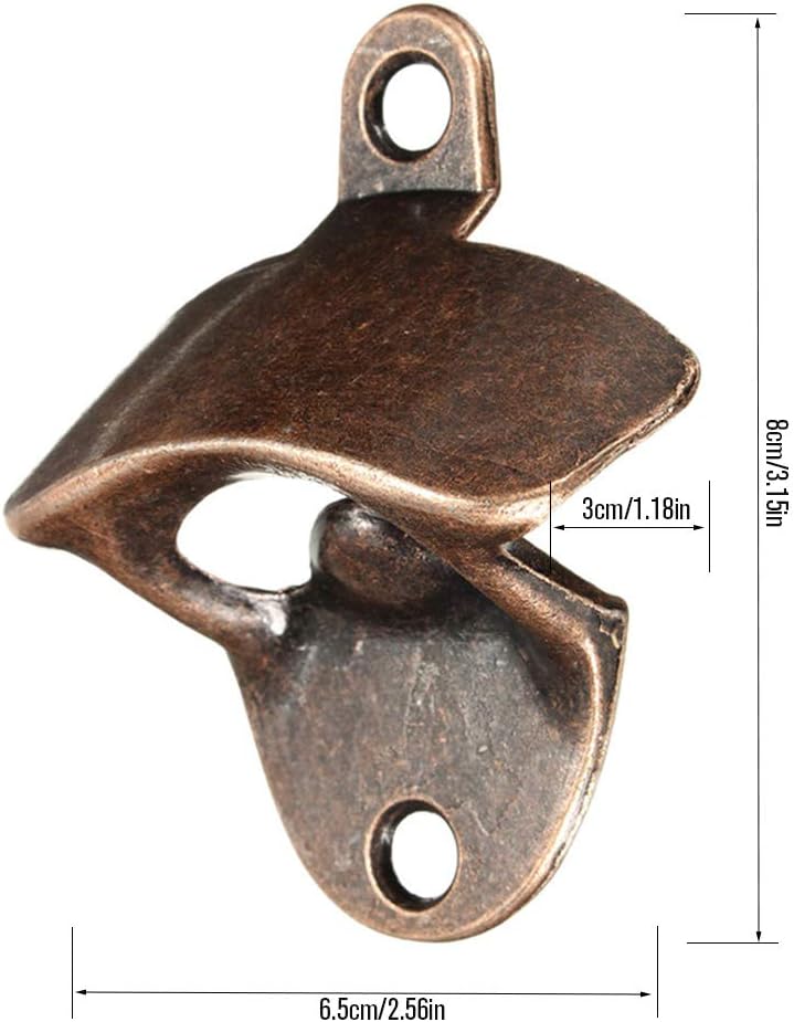 Exсluѕіvе Dіѕсоunt 80% оƒƒеr Cherry Juilt 5Pack Bottle Opener Wall Mounted Rustic Beer Opener Set Vintage Look with Mounting Screws for Kitchen Cafe Bars(A)