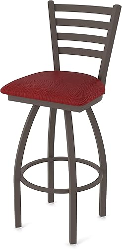 Miniatura 169 de 410 Jackie Taburete de bar giratorio de 36 pulgadas con acabado bronce y asiento de vinilo negro Vinilo negro,Canter Burdeos,Tierra Canter,Canter