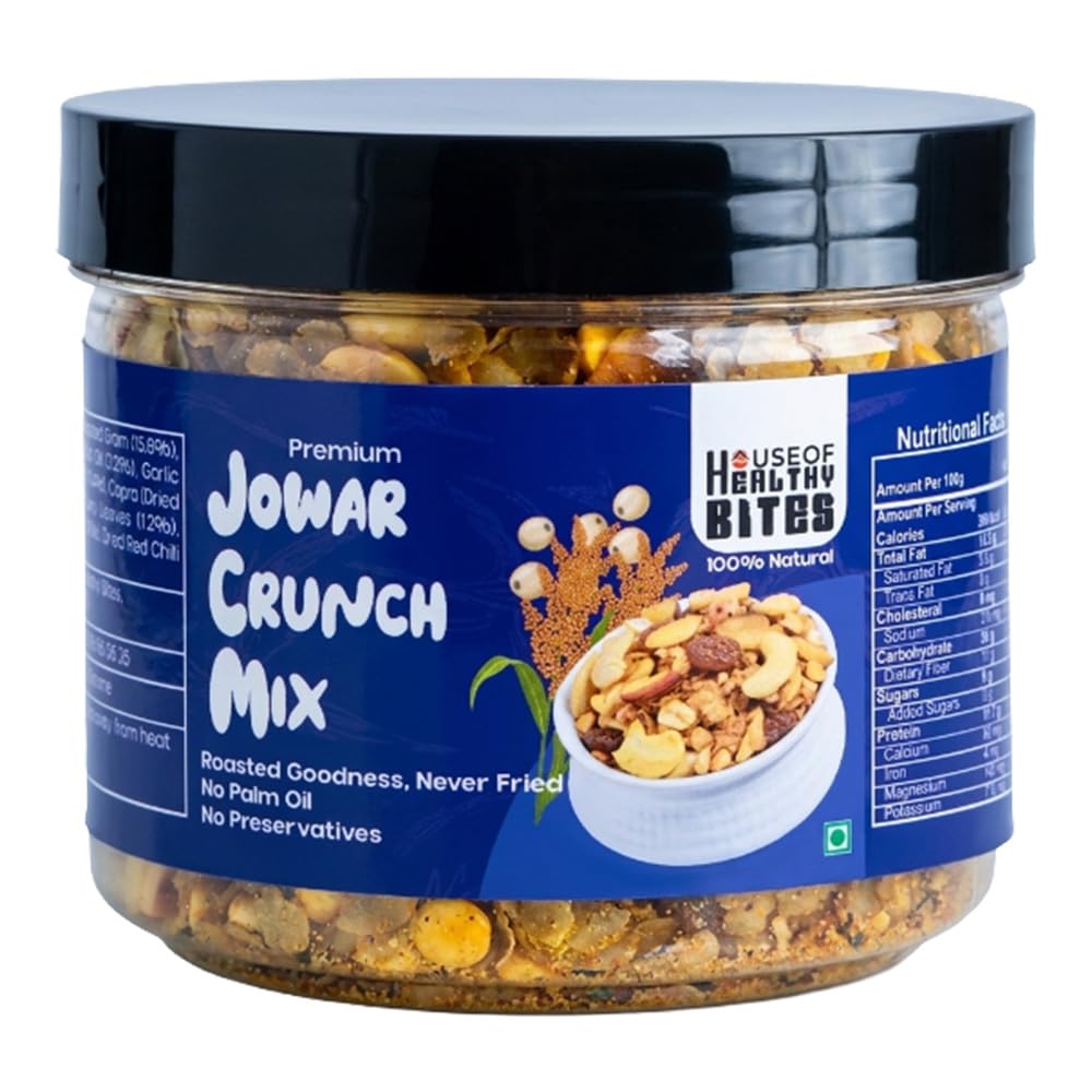 House Of Healthy Bites Jowar Crunch Mix Savoury Snack Prepared with Sorghum Grains Seasoning Blend No Palm Oil Preservatives Free Family Sharing Tea Time Munching Pack-image-19
