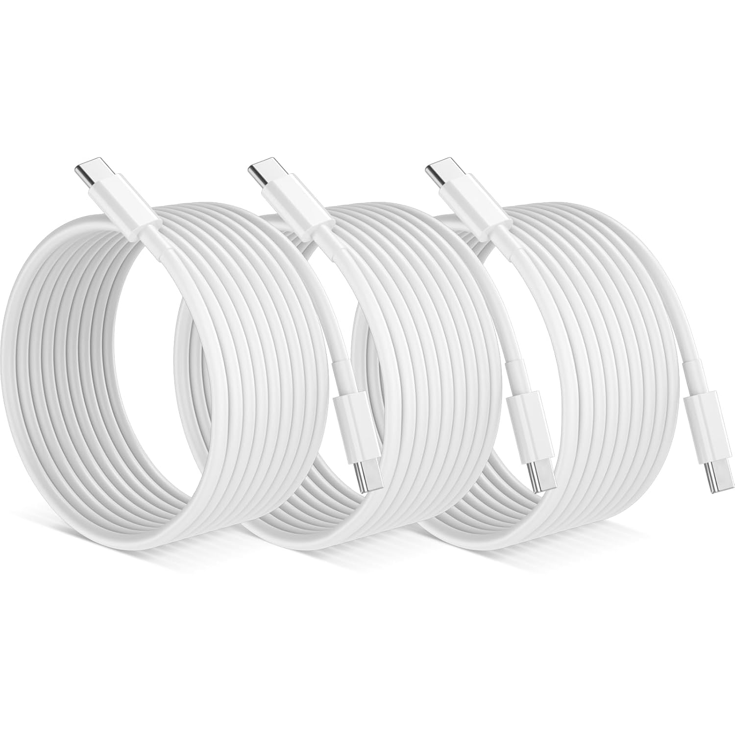 QZIIW USB C to USB C Cable, 240W Fast Charging [10/10/10FT 3-Pack] Type C Charger Cord,USB C Phone Charger Cable for iPhone 17 16 15 Pro Max Samsung S25 S24 Laptops MacBook iPad Switch Steam Deck etc.