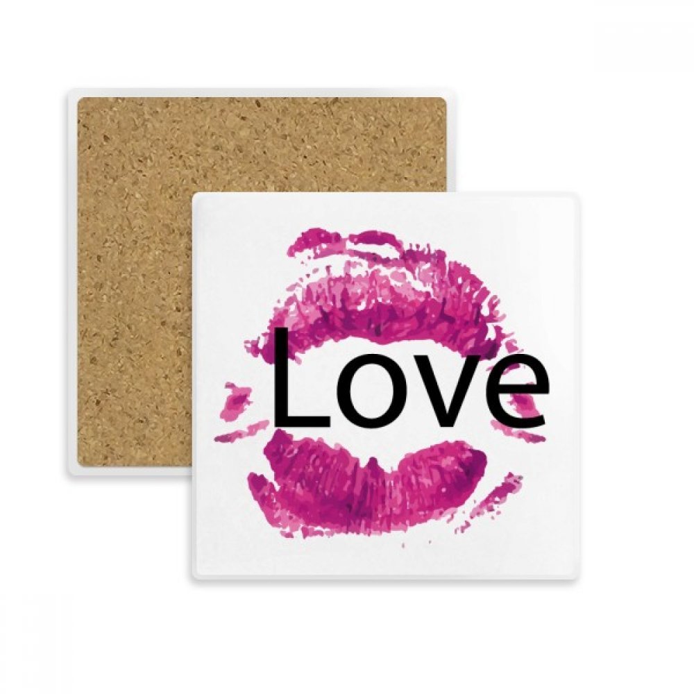 Dessous de verre Saint Valentin pierre absorbante support tasse multicolore