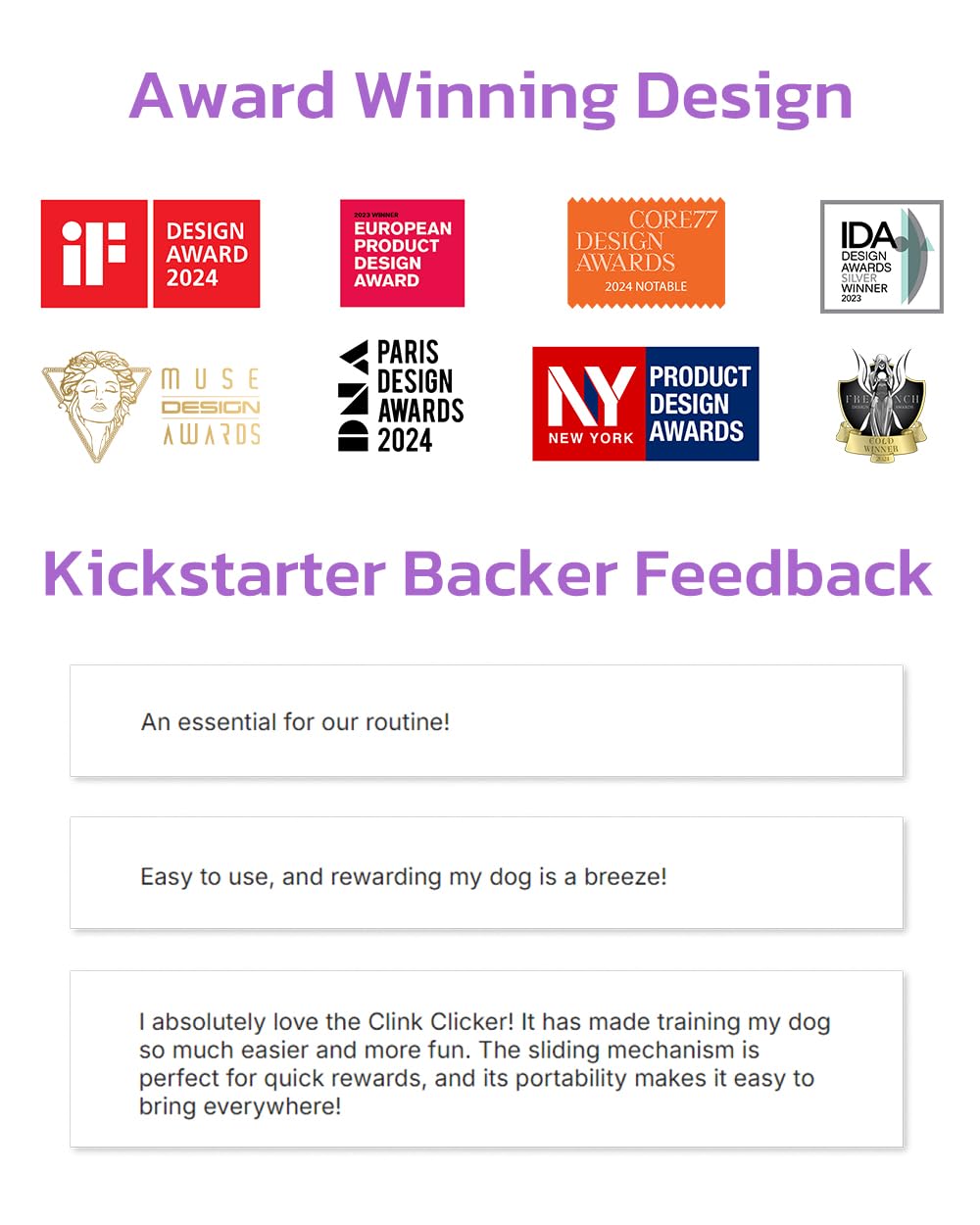 Clicker - Bolsa de entrenamiento para perros y golosinas para perros, alternativa de doble uso, 2 en 1, duradero, ligero (2.3 onzas), fácil de limpiar y manejar, rápido de llenar, diseño innovador,
