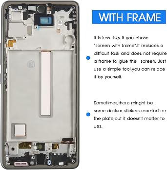 INCELL for Samsung Galaxy A53 5G Screen Replacement for Samsung A53 5G SM-A536U1 SM-A5360 SM-A536B LCD Display Touch Screen Digitizer Assembly Repair Parts Kit (No Fingerprint) (Black with Frame)