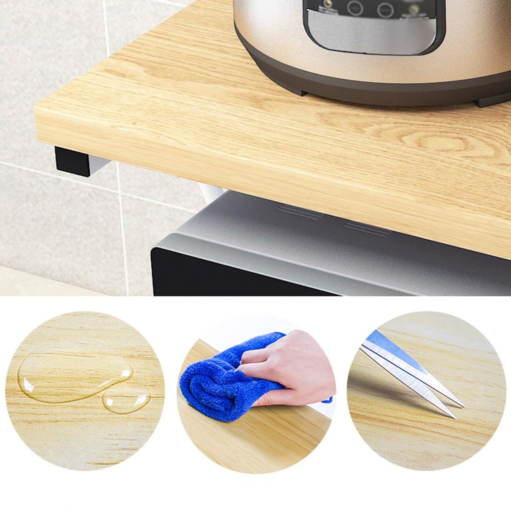 Support de micro-ondes en bois à 2 niveaux et support de rangement for comptoir de cuisine