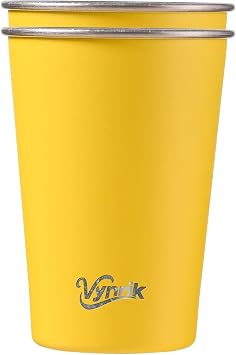 Titanium Stacking Cup Set,Small Reusable Coffee Cup,Camping Metal Cups for Drinking,Lightweight To Go Water Cups 2 Pack