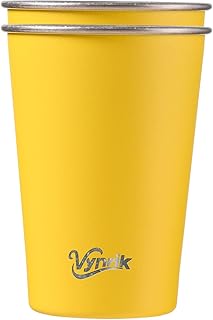 Titanium Stacking Cup Set,Small Reusable Coffee Cup,Camping Metal Cups for Drinking,Lightweight To Go Water Cups 2 Pack