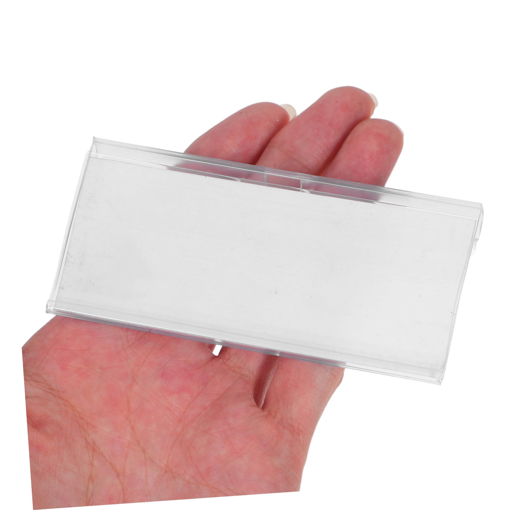 Porta Etichette Prezzo in Plastica, 100 Set con Cartoncini