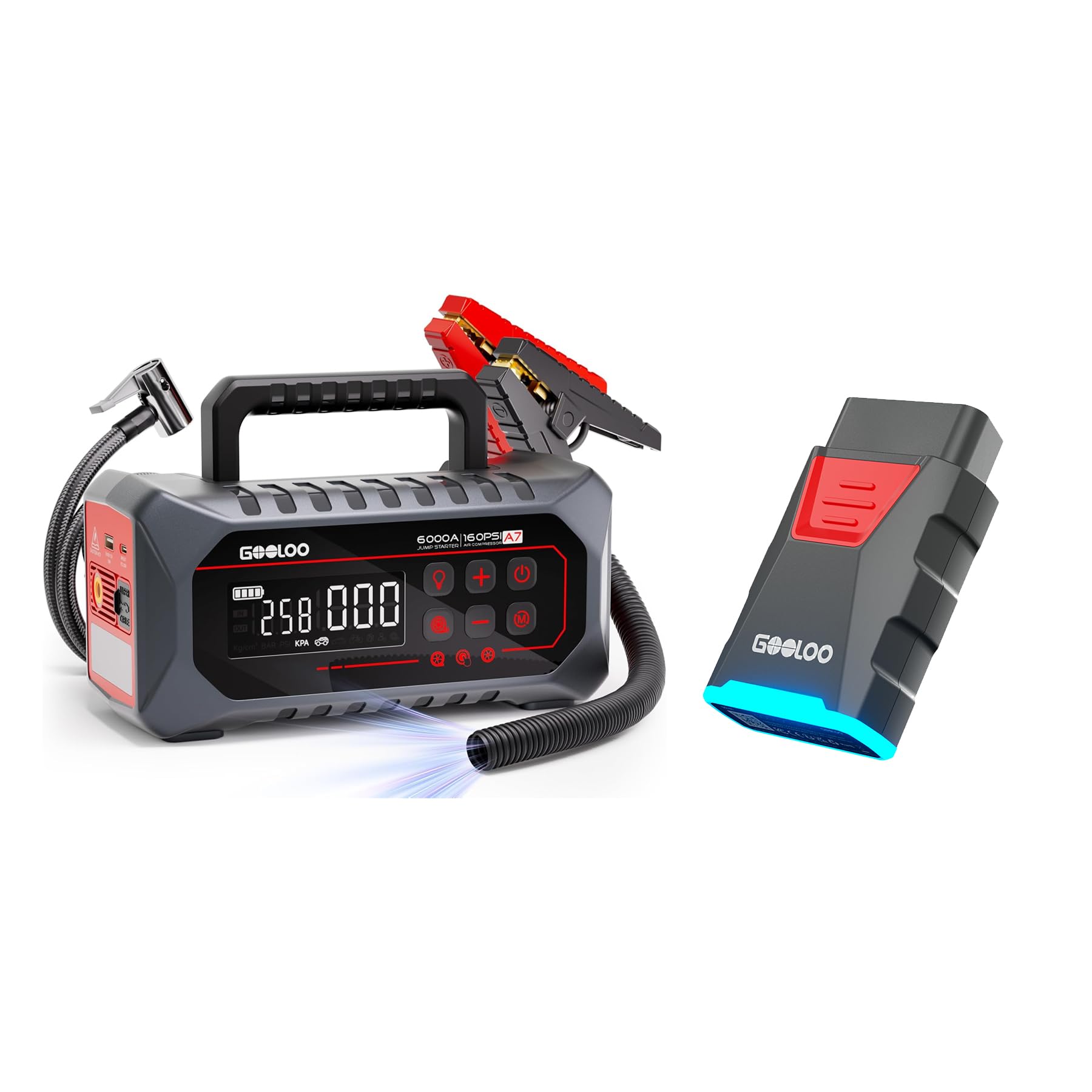 GOOLOO A7 Jump Starter with Air Compressor GOOLOO DEEPSCAN DS100 OBD2 Scanner Diagnostic Tool