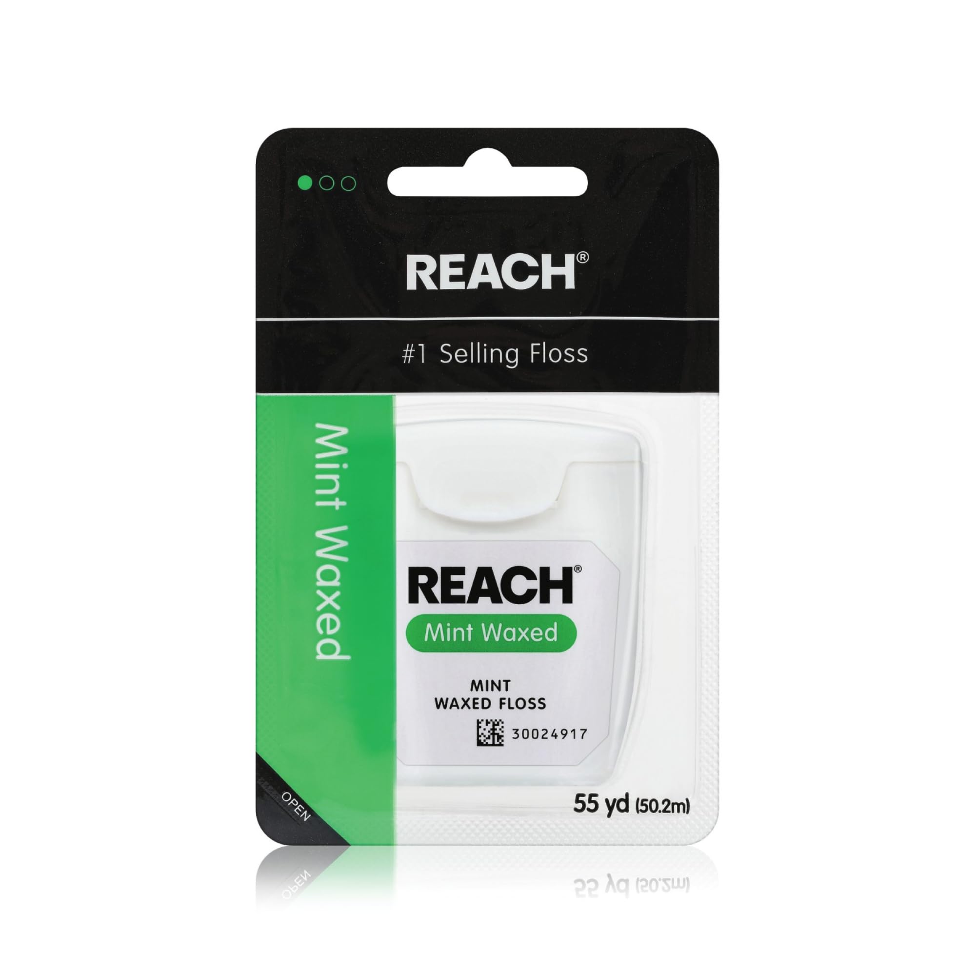reach waxed dental floss mint plaque remover for teeth shred resistant floss slides smoothly easy to use waxed deep cleaning teeth oral care pfas free for adults amp kids 1 pack 55 yd