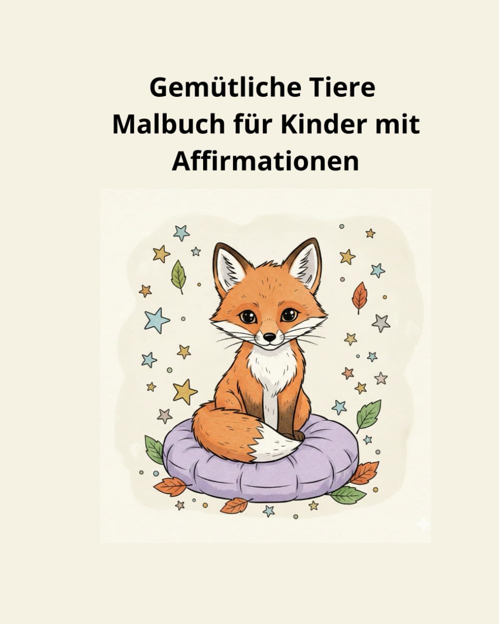 Gemütliche Tiere Malbuch für Kinder mit Affirmationen 4+