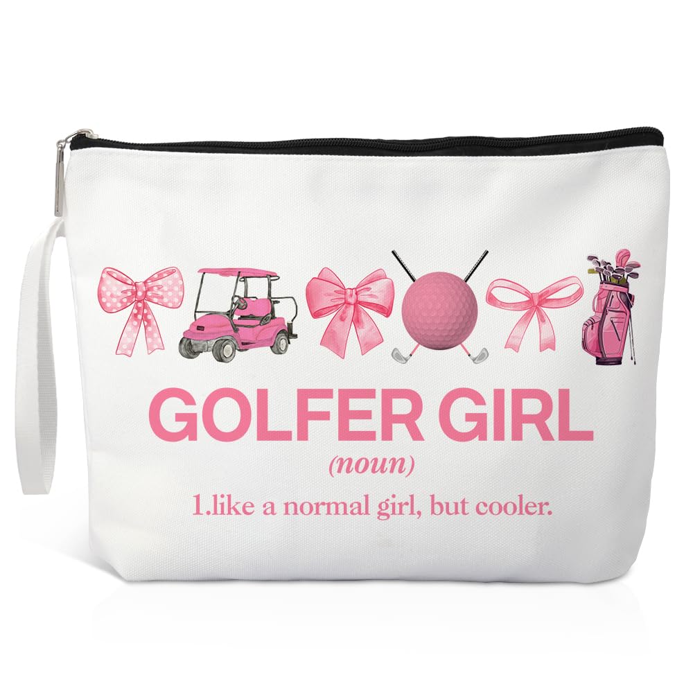 Xipromi Golfer Makeup Bag, Funny Cosmetic Bag for Golf Player, Golf Gifts for Women, Ladies Golf Gifts, Golf Lover Gifts, Golf Weekend Gifts for Women