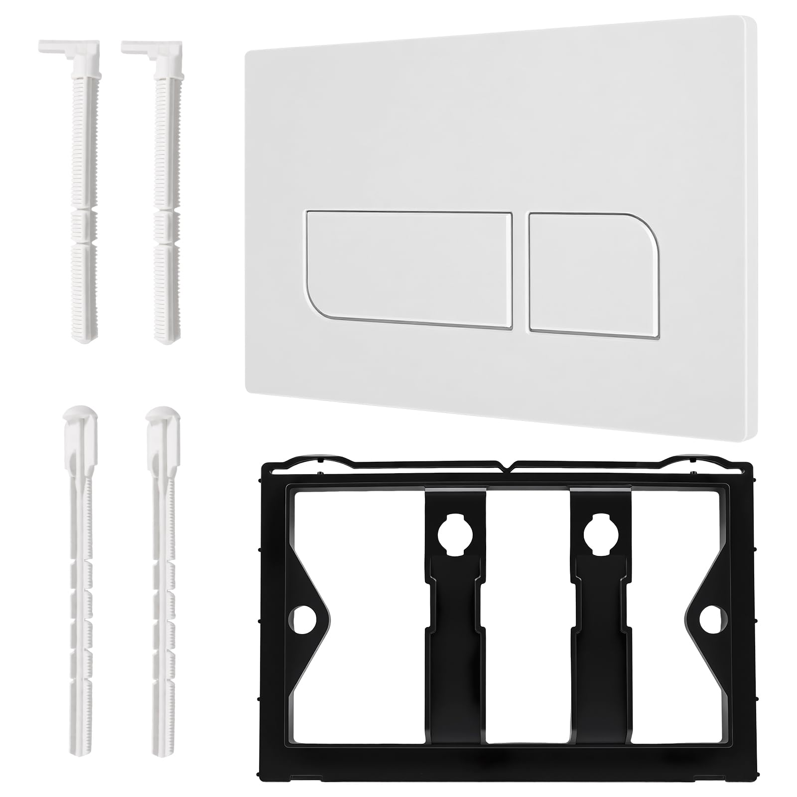 Toilet Cistern Flush Plate Compatible with Geberit Sigma01 Sigma20 Sigma21 Sigma30 Sigma40 Sigma50 UP300/320 Double Flush Equipped with Mounting Bolts