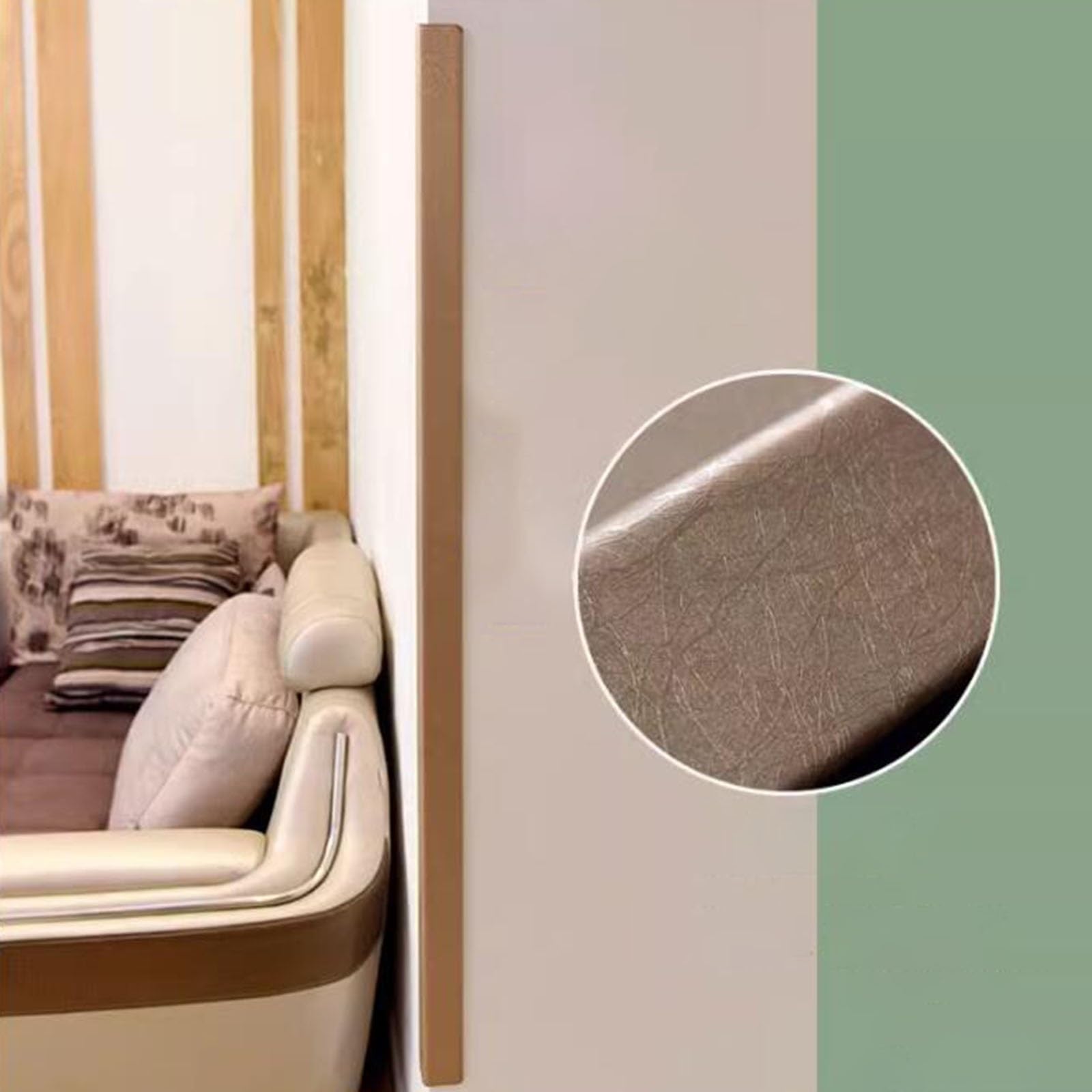 Protectores de Esquina para Pared, Protector de Parachoques de Seguridad para Muebles con Cinta, para Paredes de Yeso/Papel Pintado/Marcos de Puertas, 80 90 100 110 120 130 140 150 160cm de Largo, Tir