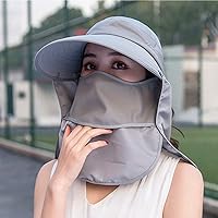 Vista 2 de Outdoor UPF 50+ UV Sun Protection Waterproof Breathable Face Neck Flap Cover Folding Sun Hat for Men/Women