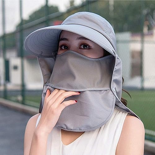 Miniatura 3 de Moda al aire libre UPF 50+ protección solar UV impermeable de secado rápido transpirable cara cuello solapa cubierta plegable sombrero de sol