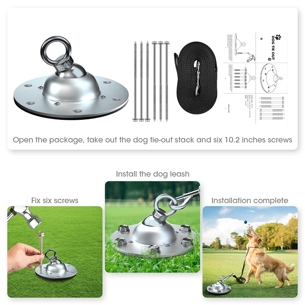 Buy Dog Tie Out Stake Heavy Duty Dog Anchor for Large Dogs up to 220lbs