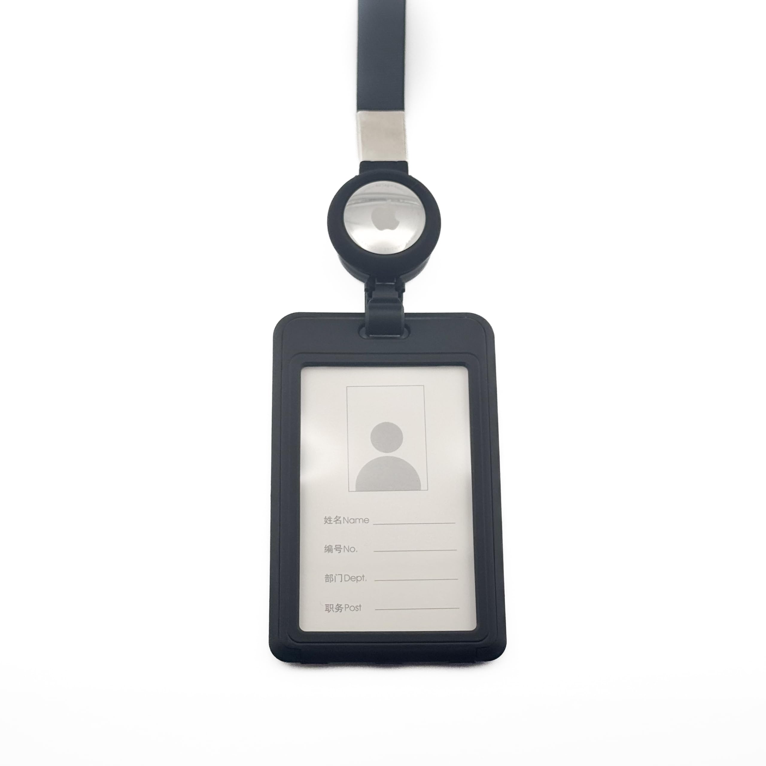GATYZGEAR - Lanyard for Id Badge Reel with AirTag Holder – Apple AirTag Compatible Plastic ID Badge Tracker for Safety – Easy Access, Secure & Stylish