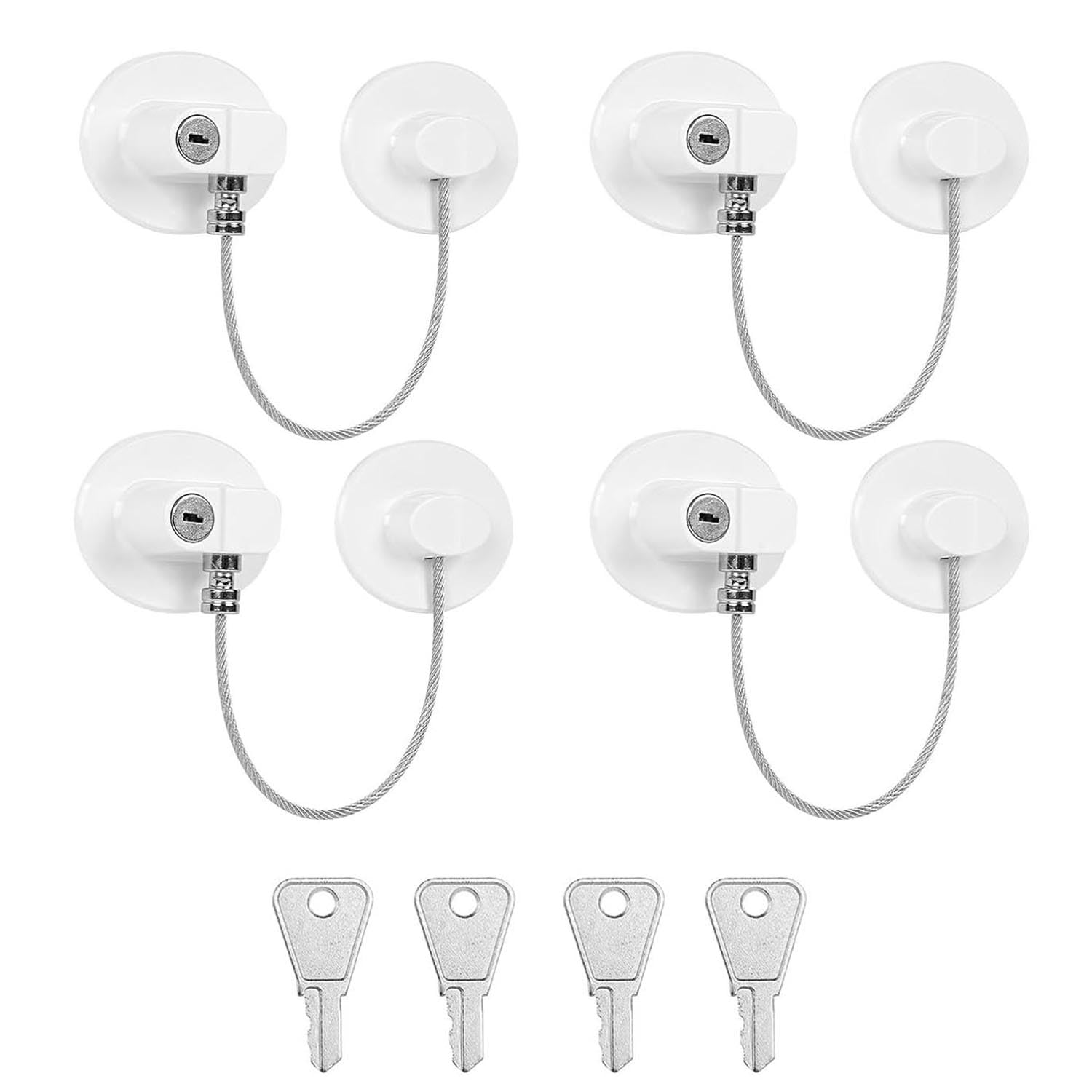 4Pcs Window Locks Child Safety Self Adhesive Window Restrictors for UPVC