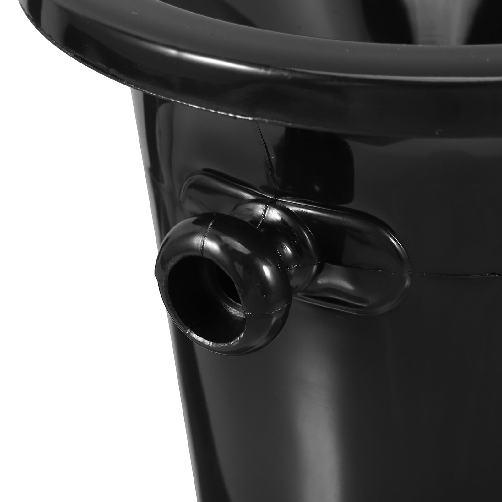 NOLITOY Set de 4 Cubos de Vino Negros Doble Oreja, Cubos de Hielo Redondos de Plástico para Degustación, Previenen Salpicaduras y Guían el Vino en Bares