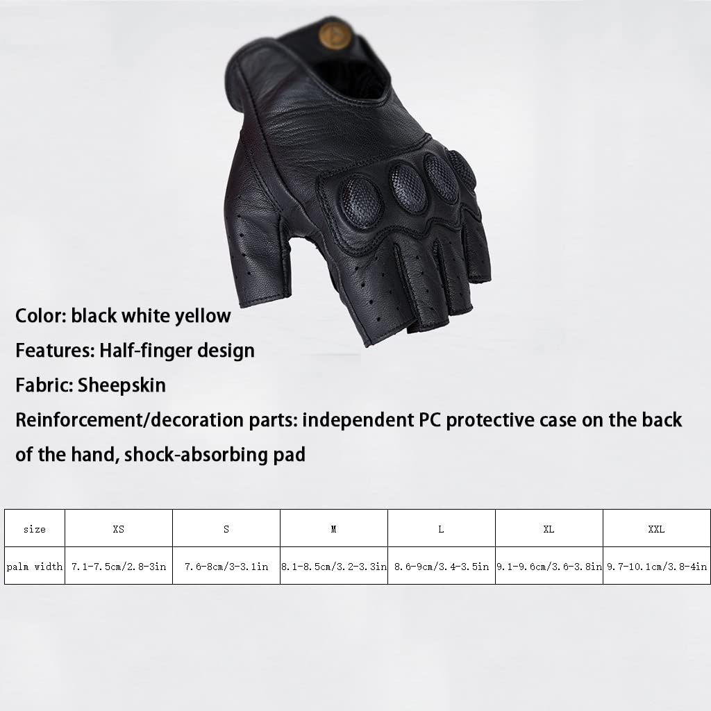 PRIME Halbfinger-Motorradhandschuhe – Echtes Leder, Klettverschluss, Größe S, Hellbraun