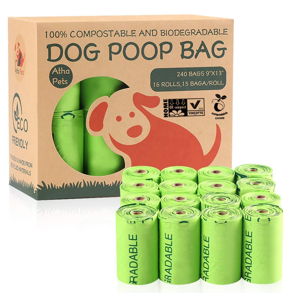 ATHA Poop Bags for Dog Waste240 Bags,Extra Thick Strong 100 Leak