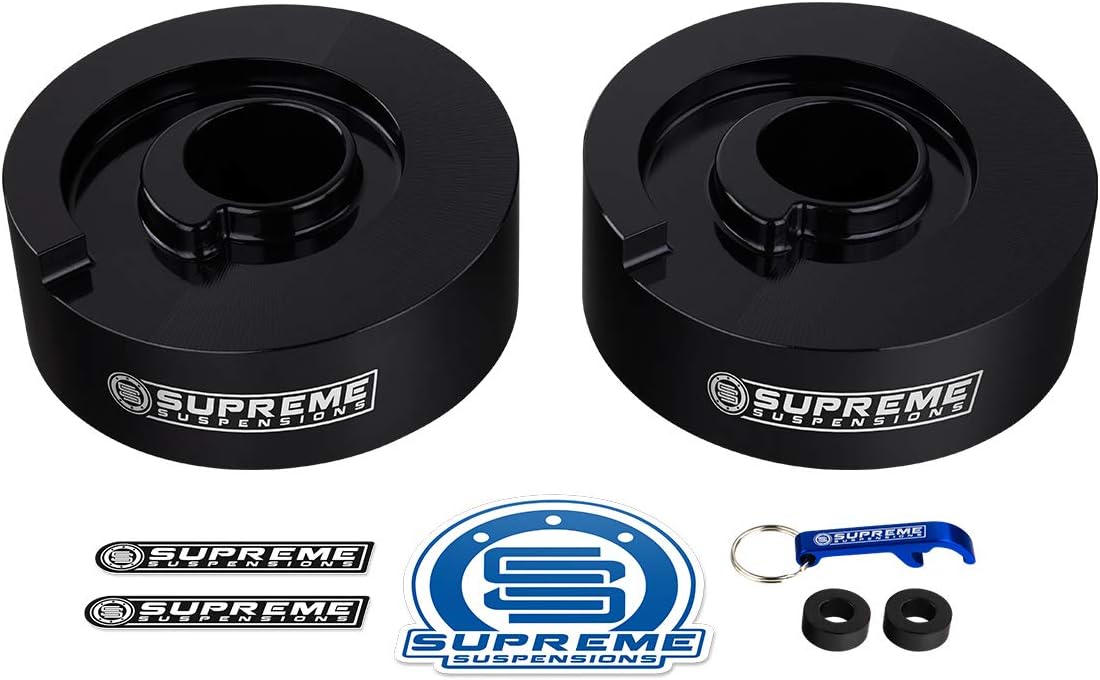 Supreme Suspensions - Front Leveling Kit for 2003-2014 Toyota 4Runner Non-SR5 2" Rear Suspension Lift Spring Spacers Kit 4WD 4x4 (Black)