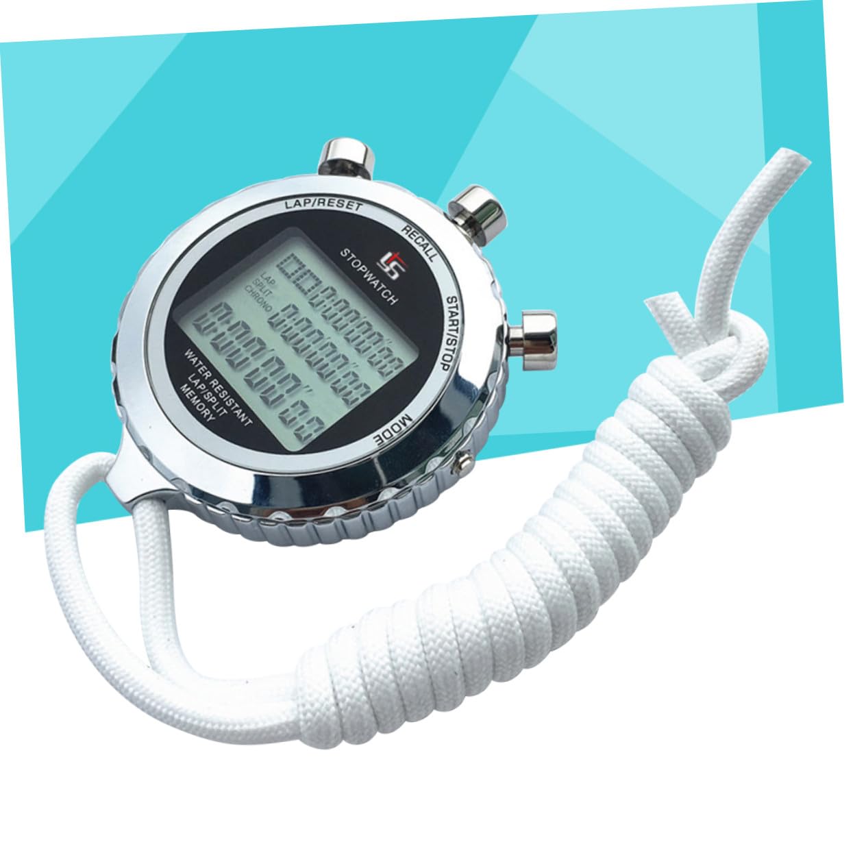 Cronometro Digitale Sportivo con Display Lcd in Acciaio Inossidabile, 3 File e 120, Timer Elettronico Portatile per Intervallo e Studio