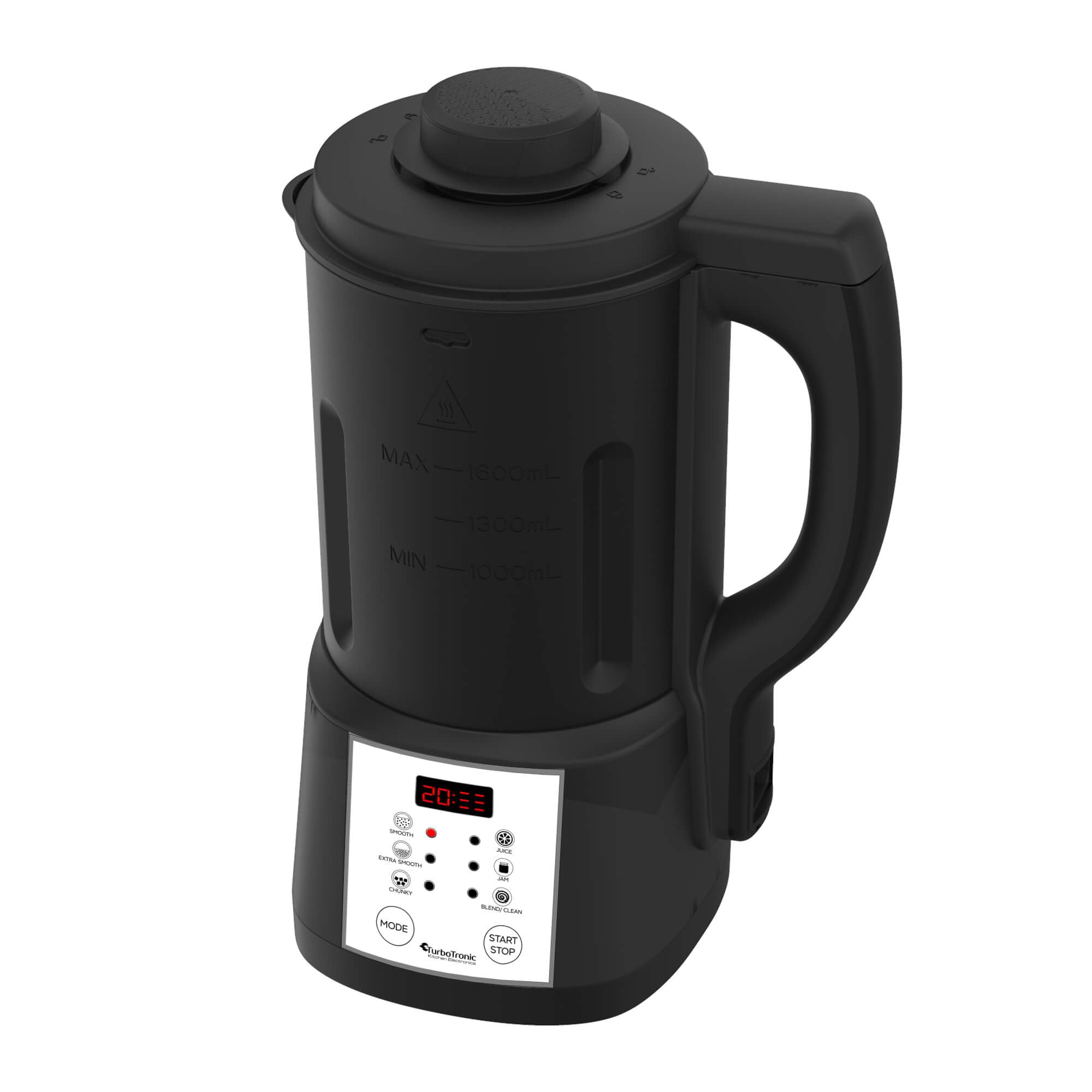 TurboTronic Mixeur à Soupe 1,6L, 1000W - 6 Programmes, Multifonction pour Soupes, Smoothies et Alimentation pour Bébés - Idéal pour les Familles