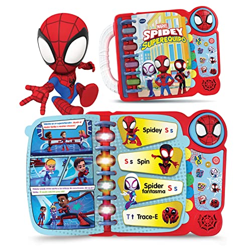 VTech Aprendo a Leer con Spidey, libro educativo y juguete para niños de más de 3 años ESP 3